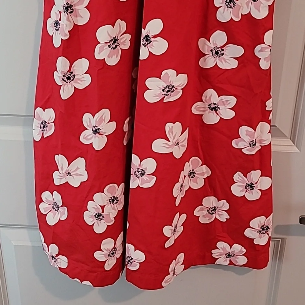Jcrew red flower size 0 dress - Picture 3 of 8